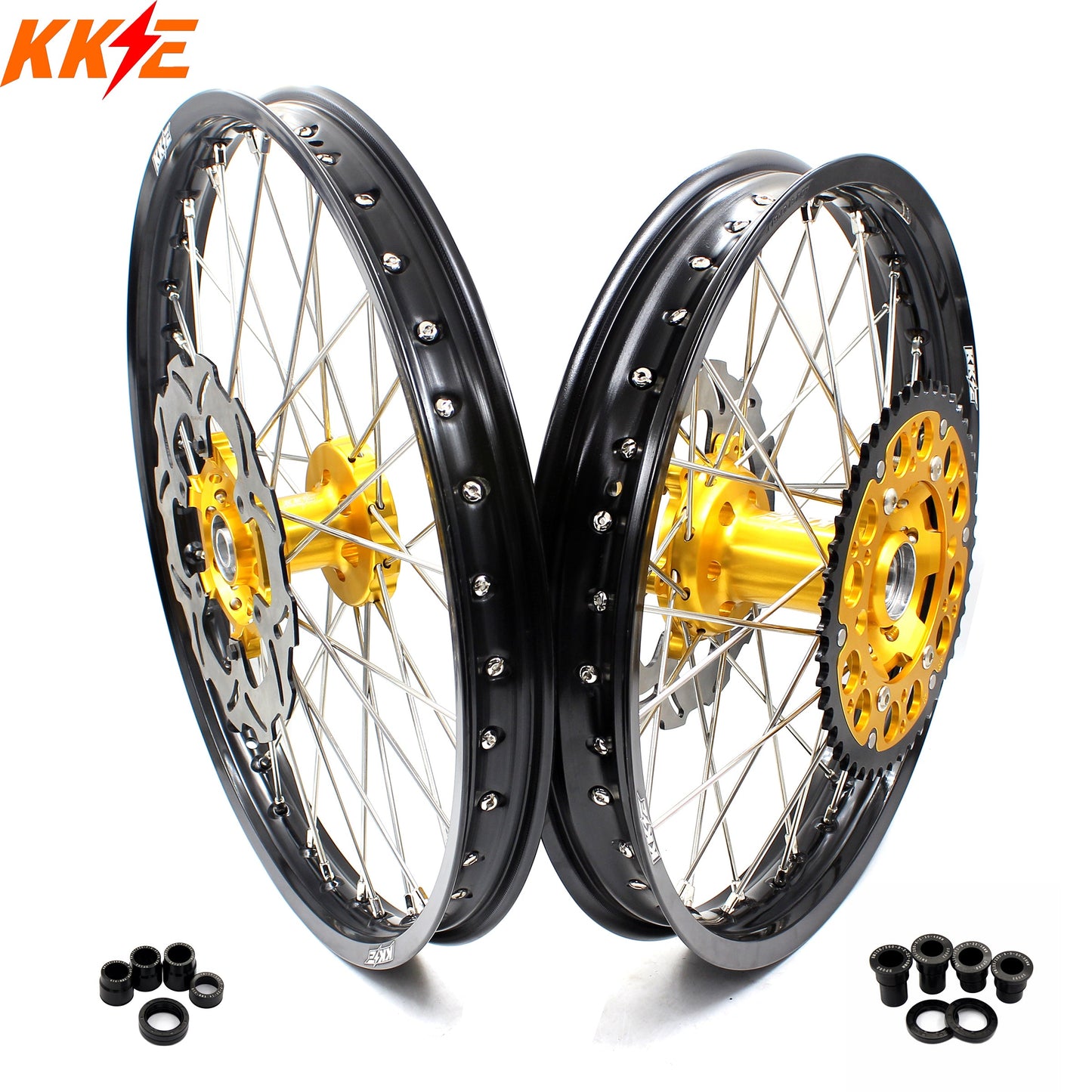 KKE 21 & 19 MX Off Road Wheels For SUZUKI RM125 2001-2007 RM250 2001-2008