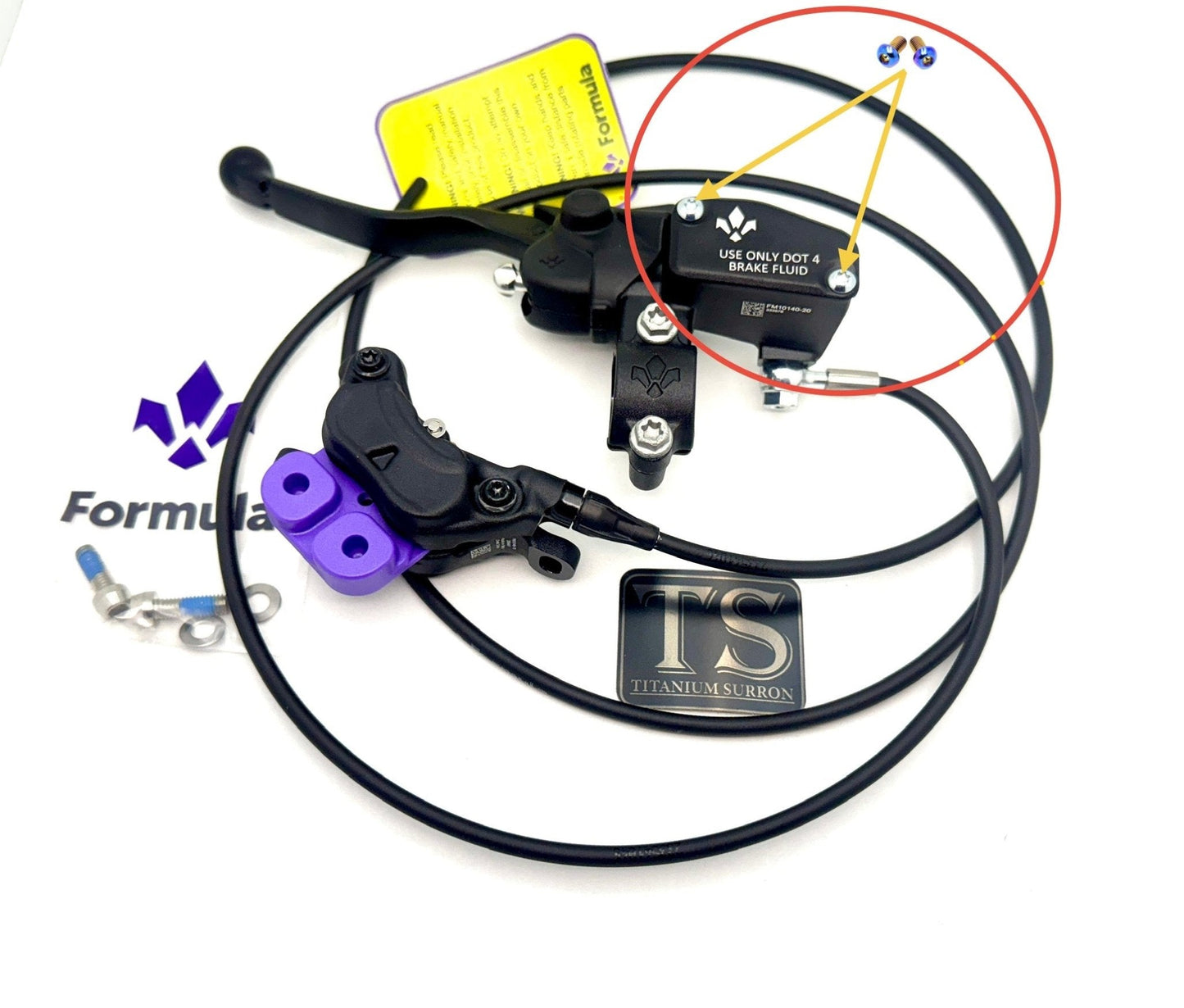 Formula Brake Reservoir Cap Titanium Bolts