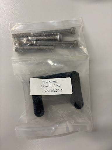 Direct Bar Mount 20mm Lift Kit Riser & Bolts (S-STEM20-2)