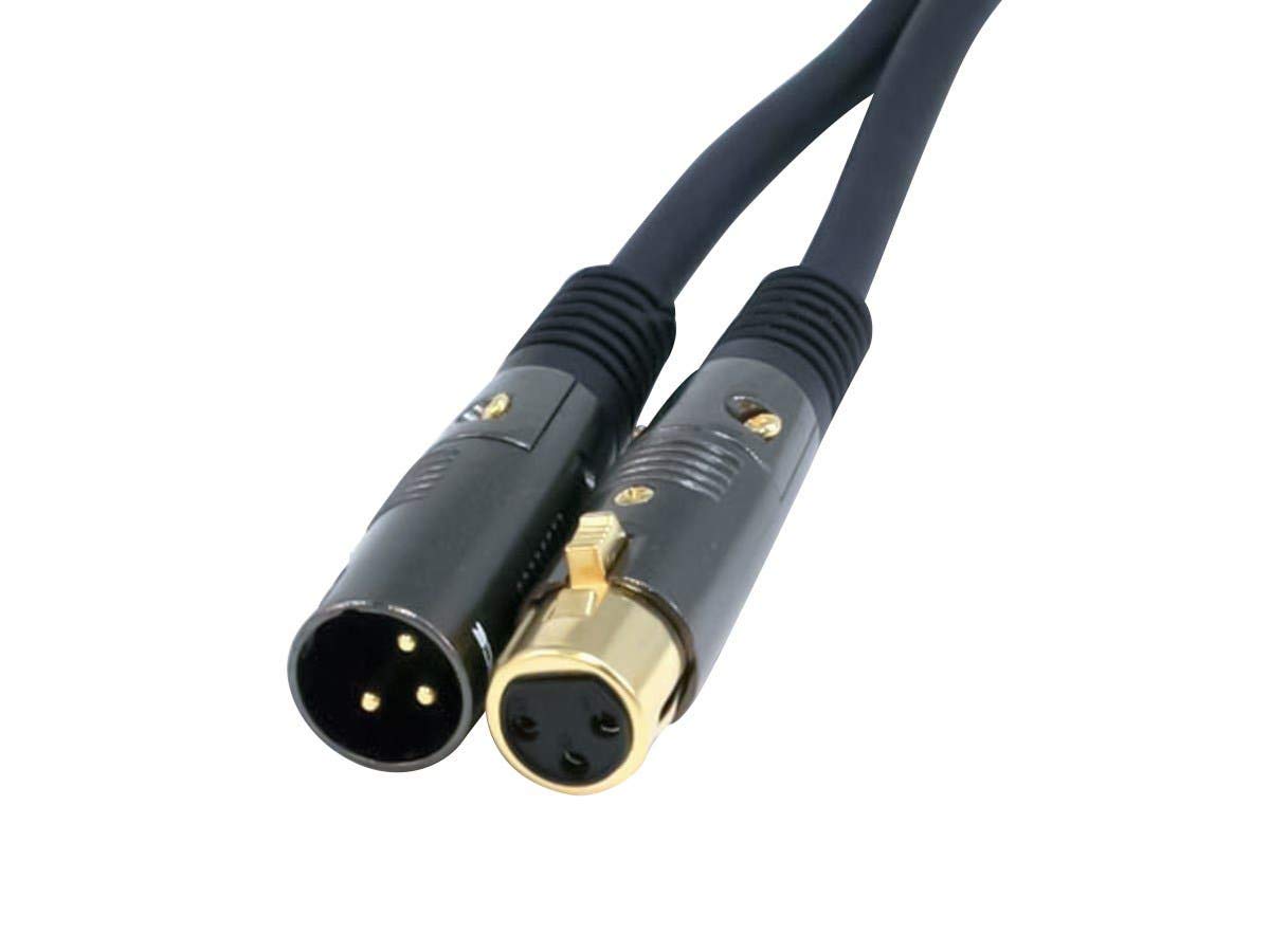 XLR Extension - Male to Female - 1.5 Feet, 16 awg