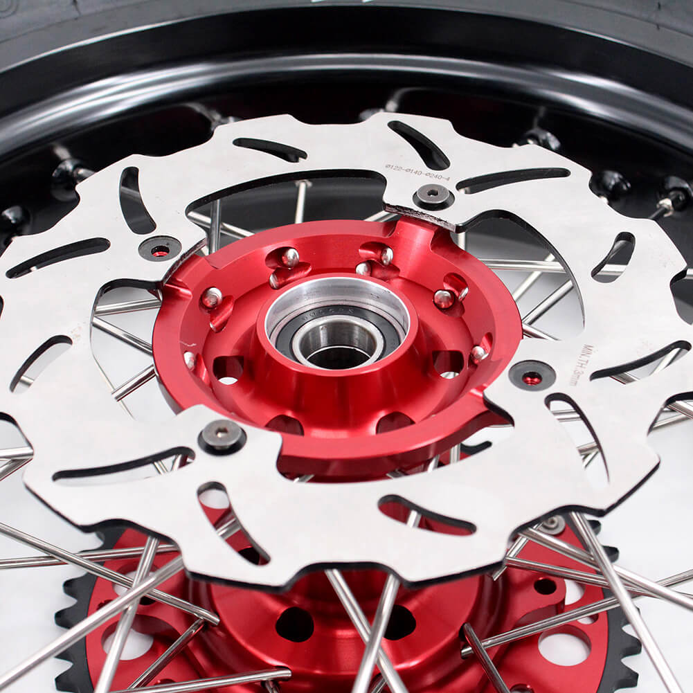 KKE 3.5 & 4.25 Supermoto Tires Rims Fit For HONDA CRF250X CRF450X 2005-2018