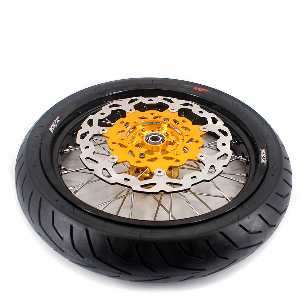 KKE 3.5/4.25*17" Supermoto Wheels For SUZUKI DRZ400SM 2005-2024 CST Tires