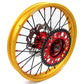 KKE 21 & 19 Cast Red Hubs Billet Gold Rims for Honda XR400R 96-04 XR600R 91-2000 Red&Gold
