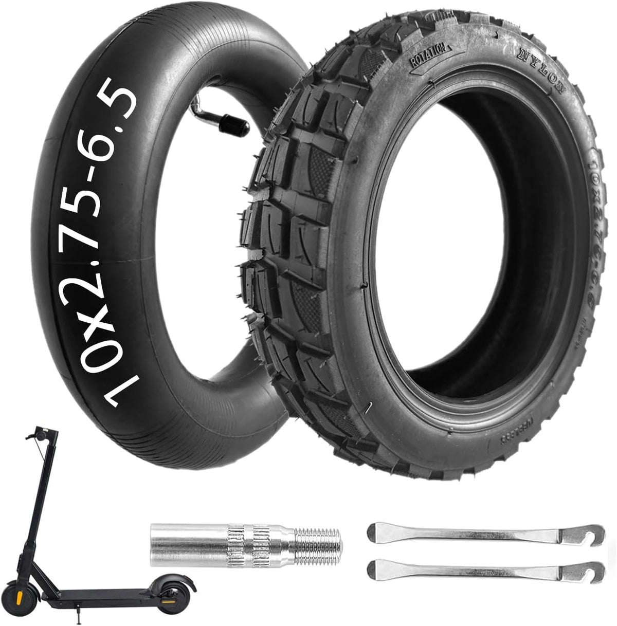 1 Set 10x2.75-6.5 scooter tire Replacement, 10 Inch Tire and Tube Set