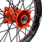 KKE 19"×1.6/16"×1.85 Spoke Kid's Big Wheels Rims Fit KTM SX 85 2003-2020 Orange Nipples & Black Spokes