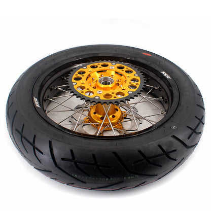 KKE 3.5/4.25*17inch Supermoto Wheels CST Tires For SUZUKI DRZ400 DRZ400E DRZ400S