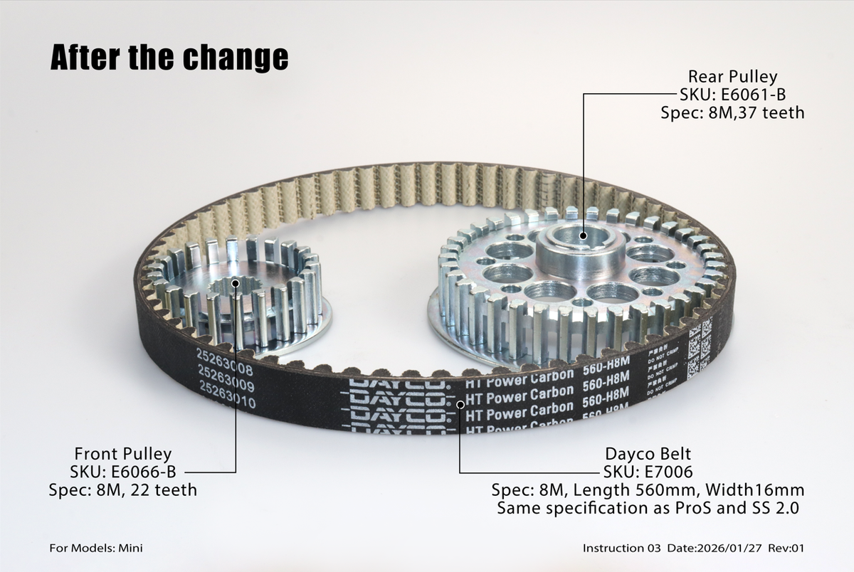 E6067 - Drive Belt 15mm(Old version) - Mini/Mini R