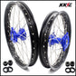 KKE 19 & 16 Spoked Kid's Wheels Rims Set for Kawasaki KX80 KX85 Blue