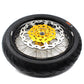 KKE 3.5 & 4.25*17inch Supermoto Rims Tires for SUZUKI RMZ250 2007-2024 RMZ450 2005-2024 Gold