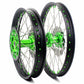 KKE 21 & 19 MX Wheels for Kawasaki KX250F 2019 and 2021 Green Nipple(2020 Excluded)