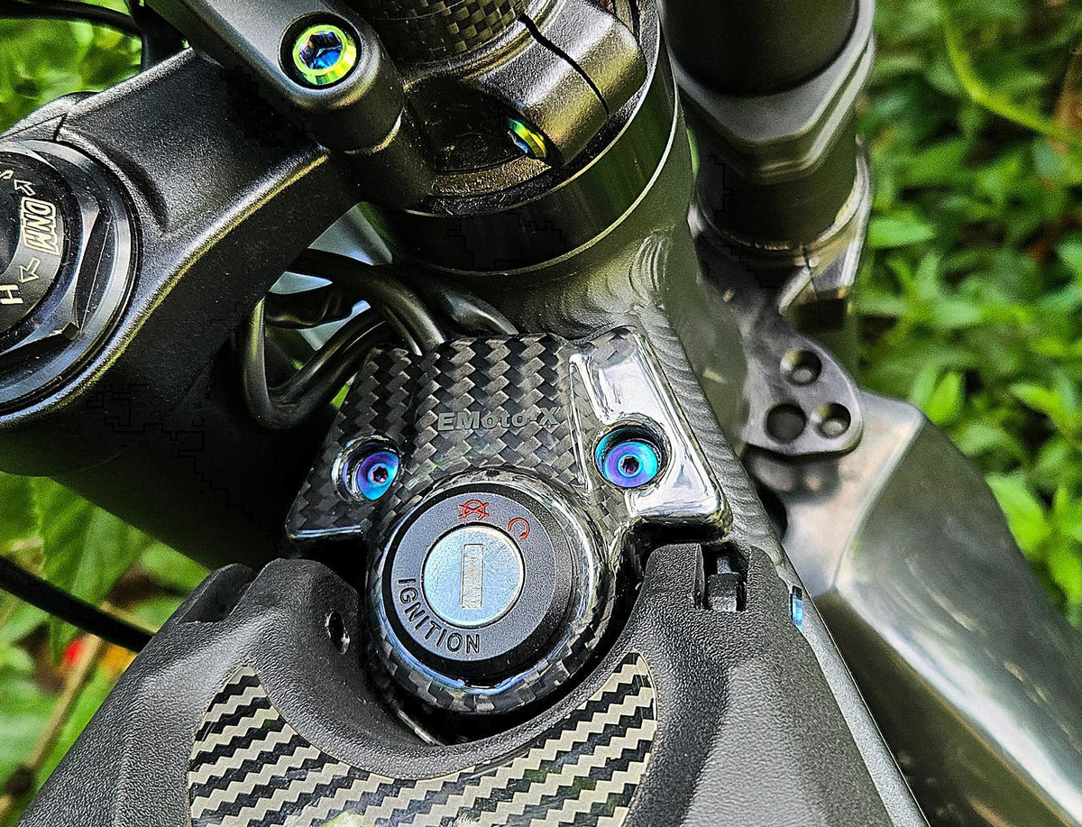 EMoto-X Talaria Real Carbon Fiber Ignition Switch Cover Talaria Sting, MX5, MX4, MX3, L1E