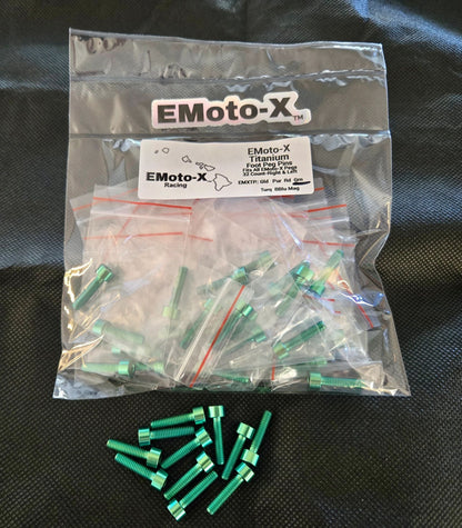 EMoto-X Racing Color Titanium Peg Replacement Pins For All EMoto-X Pegs 32 Count