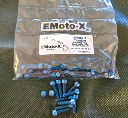 EMoto-X Racing Color Titanium Peg Replacement Pins For All EMoto-X Pegs 32 Count