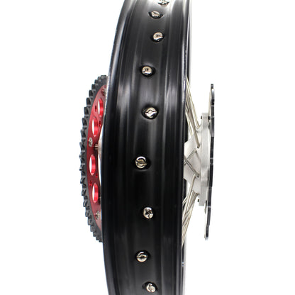 KKE 21 & 18 Casting MX Rims for Honda XR400R 96-04 XR600R 91-2000 240MM/220MM Disc Silver&Black