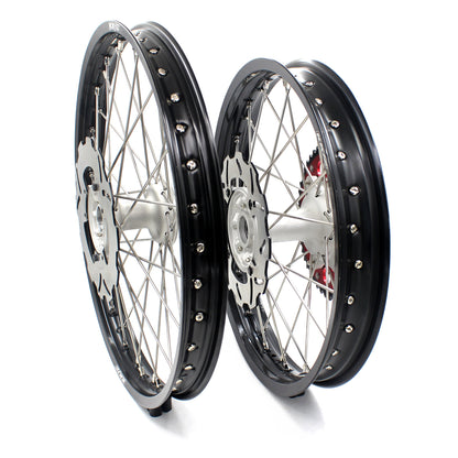 KKE 21 & 18 Casting MX Rims for Honda XR650R 2000-2008 240MM/240MM Disc Silver&Black