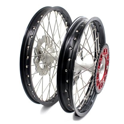 KKE 21 & 18 Casting MX Rims for Honda XR650R 2000-2008 240MM/240MM Disc Silver&Black