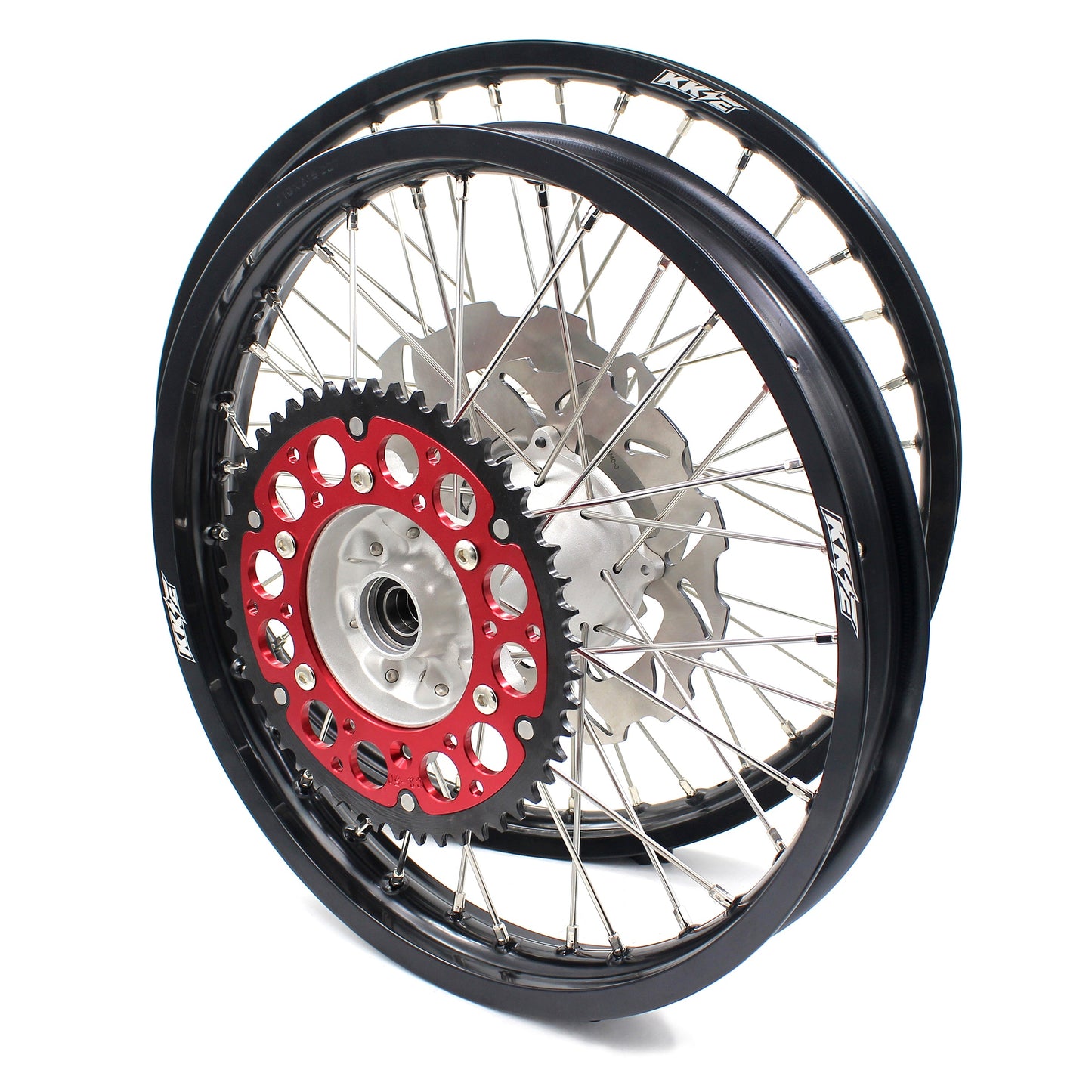 KKE 21 & 18 Casting MX Rims for Honda XR400R 96-04 XR600R 91-2000 240MM/220MM Disc Silver&Black