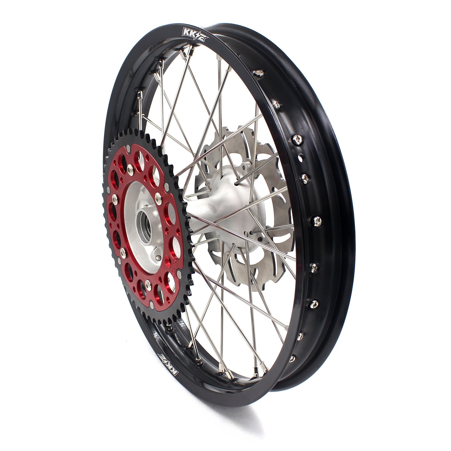KKE 21 & 18 Casting MX Rims for Honda XR400R 96-04 XR600R 91-2000 240MM/220MM Disc Silver&Black
