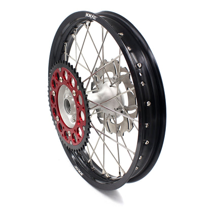 KKE 21 & 18 Casting MX Rims for Honda XR400R 96-04 XR600R 91-2000 240MM/220MM Disc Silver&Black