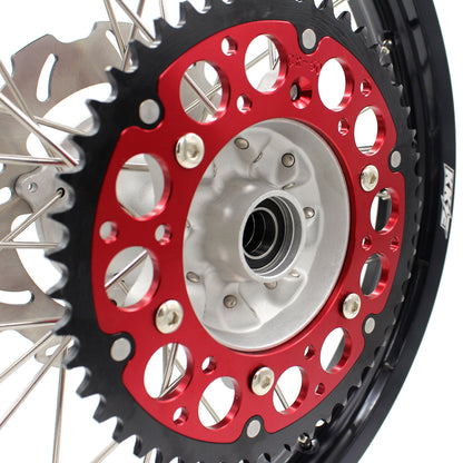 KKE 21 & 18 Casting MX Rims for Honda XR400R 96-04 XR600R 91-2000 240MM/220MM Disc Silver&Black