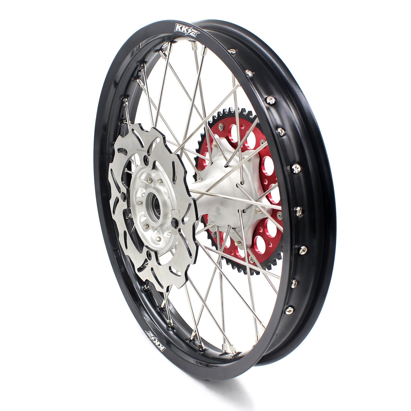 KKE 21 & 18 Casting MX Rims for Honda XR400R 96-04 XR600R 91-2000 240MM/220MM Disc Silver&Black
