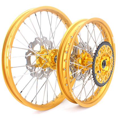 KKE 21 & 19 Wheels Gold Rims For SUZUKI RM125 2001-2007 RM250 2001-2008