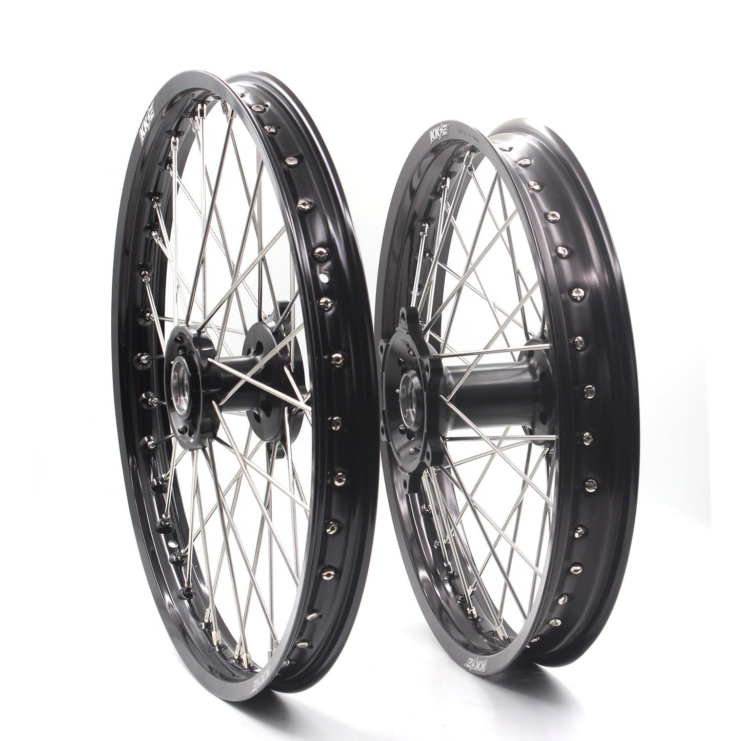 KKE 21 & 18 Enduro Wheels Rims for Husqvarna TE TC FE FC SMR TXC  2000-2013 Red Hubs