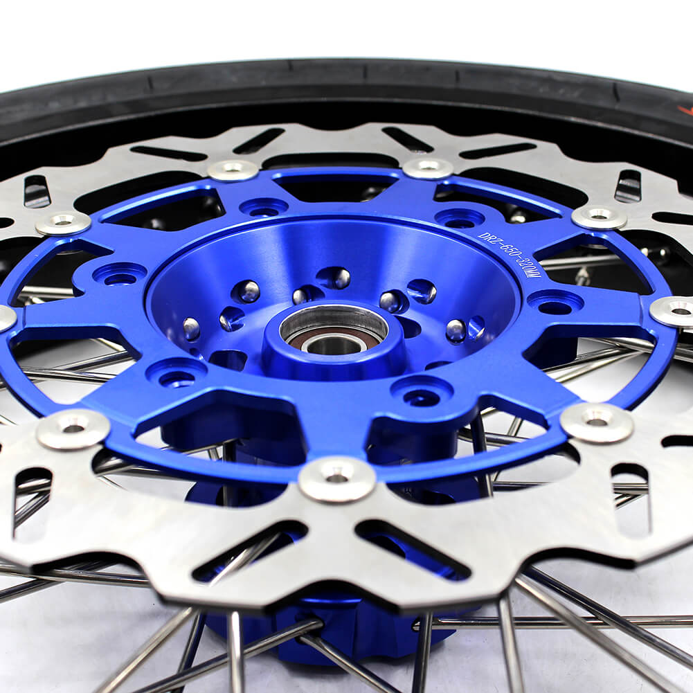 KKE 3.5/4.25*17inch Cush Drive Supermoto Wheels Tires For SUZUKI DR650SE 1996-2021
