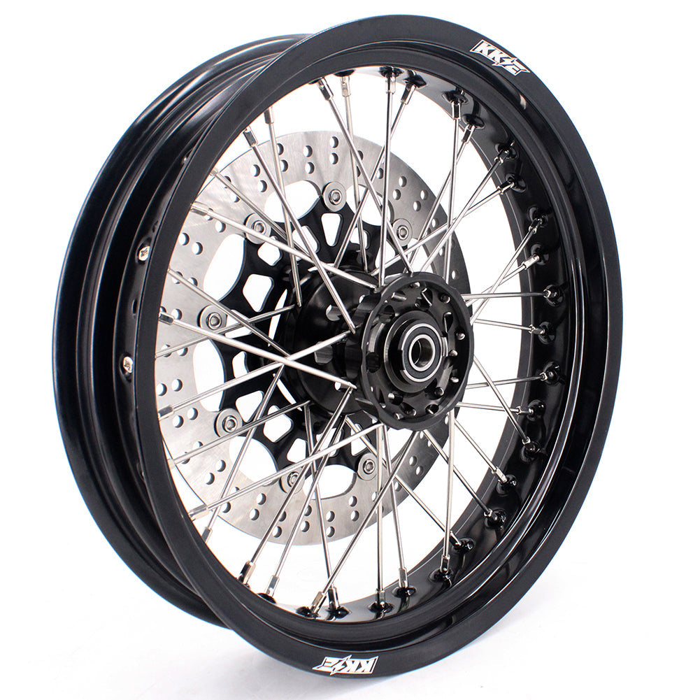 KKE 3.5 & 5.0 17 Inch Wheels for Yamaha WR250F 2001 WR450F 2003-2018 Black