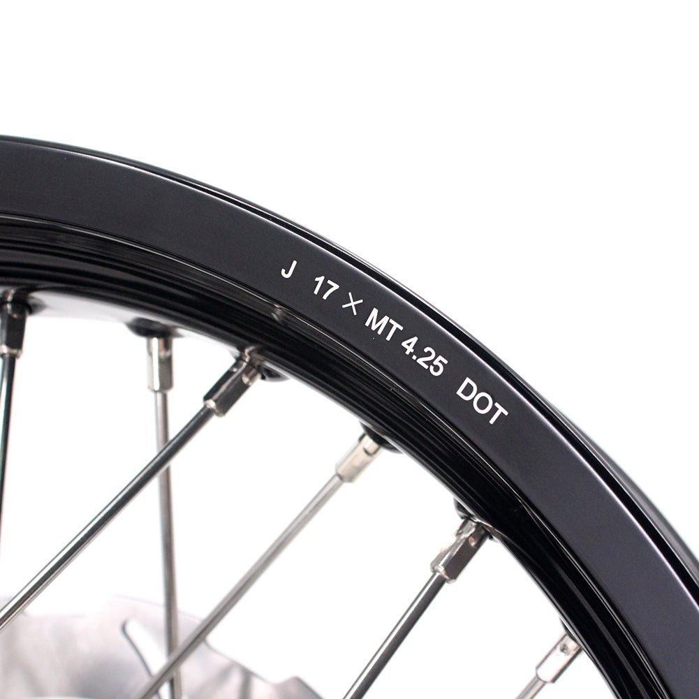 KKE 3.5 & 5.0 17 Inch Wheels for Yamaha WR250F 2001 WR450F 2003-2018 Black