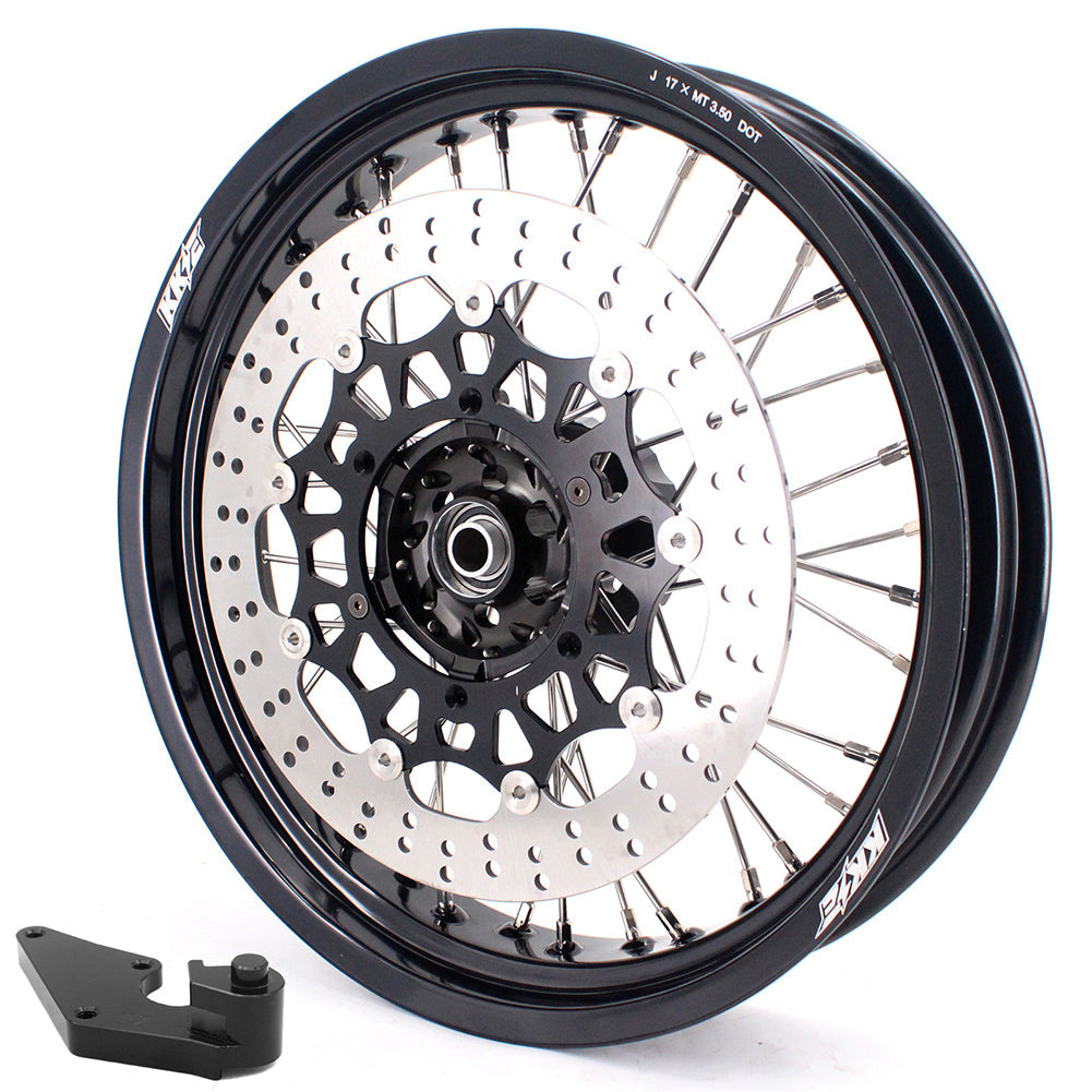 KKE 3.5 & 5.0 17 Inch Wheels for Yamaha WR250F 2001 WR450F 2003-2018 Black