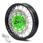 KKE 3.5/4.25*17inch For KAWASAKI KX250F KX450F 2006-2018 Supermoto Rims With Disc&Sprocket Green