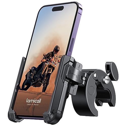 Lamicall Motorcycle Bike Phone Mount, 1s Lock Bike Phone Holder