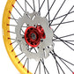 KKE 21 & 19 Cast Red Hubs Billet Gold Rims for Honda XR400R 96-04 XR600R 91-2000 Red&Gold