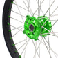 KKE 21 & 19 MX Wheels for Kawasaki KX250F 2019 and 2021 Green Nipple(2020 Excluded)
