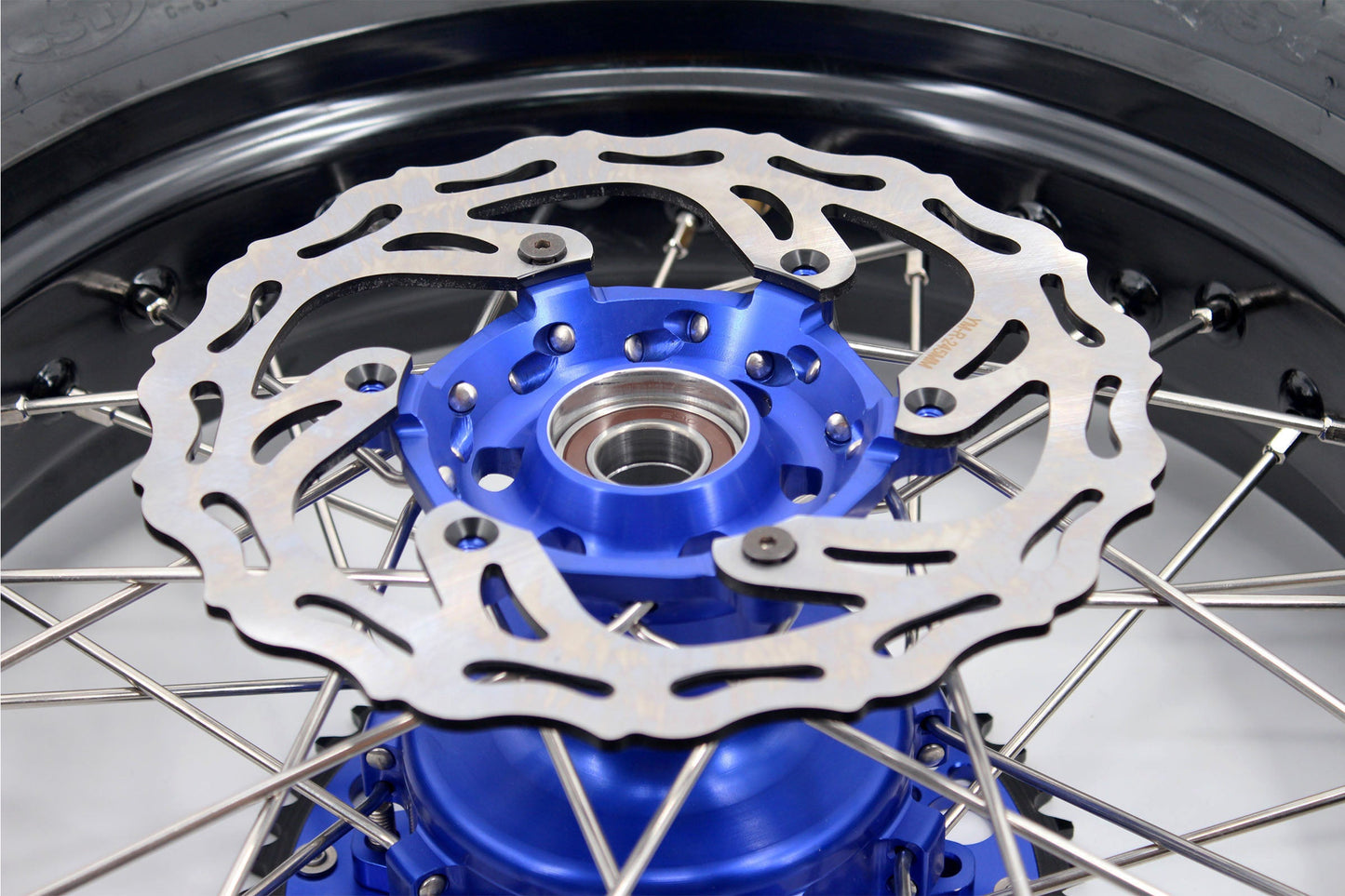 KKE 3.5/4.25*17inch Cush Drive Rims Tires For YAMAHA WR250F 2001-2019 WR450F 2003-2018 Blue Hub