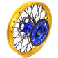 KKE 21"&19" Mx Dirtbike Cast Wheels For YAMAHA YZ125 YZ250 1999-2016 YZ250F YZ450F 2003-2015 Gold Rim Black Spokes With Disc