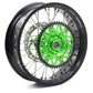KKE 3.5/4.25*17inch For KAWASAKI KX250F KX450F 2006-2018 Supermoto Rims With Disc&Sprocket Green