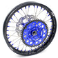 KKE 21"&18" Enduro Diretibke Wheels For YAMAHA YZ125 YZ250 1999-2016 YZ250F YZ450F 2003-2015 Blue Nipples With Disc