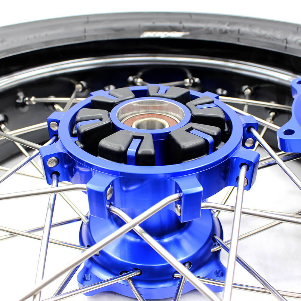 KKE 3.5/4.25*17inch Cush Drive Supermoto Wheels Tires For SUZUKI DR650SE 1996-2021