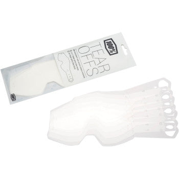 100% Racecraft/Accuri/Strata Goggle Tear-Offs — Laminated