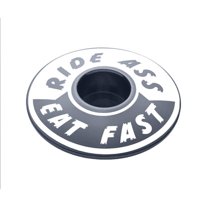 Ride Ass Eat Fast Bicycle Headset Cap