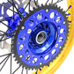 KKE 21"&19" Mx Dirtbike Cast Wheels For YAMAHA YZ125 YZ250 1999-2016 YZ250F YZ450F 2003-2015 Gold Rim Black Spokes With Disc