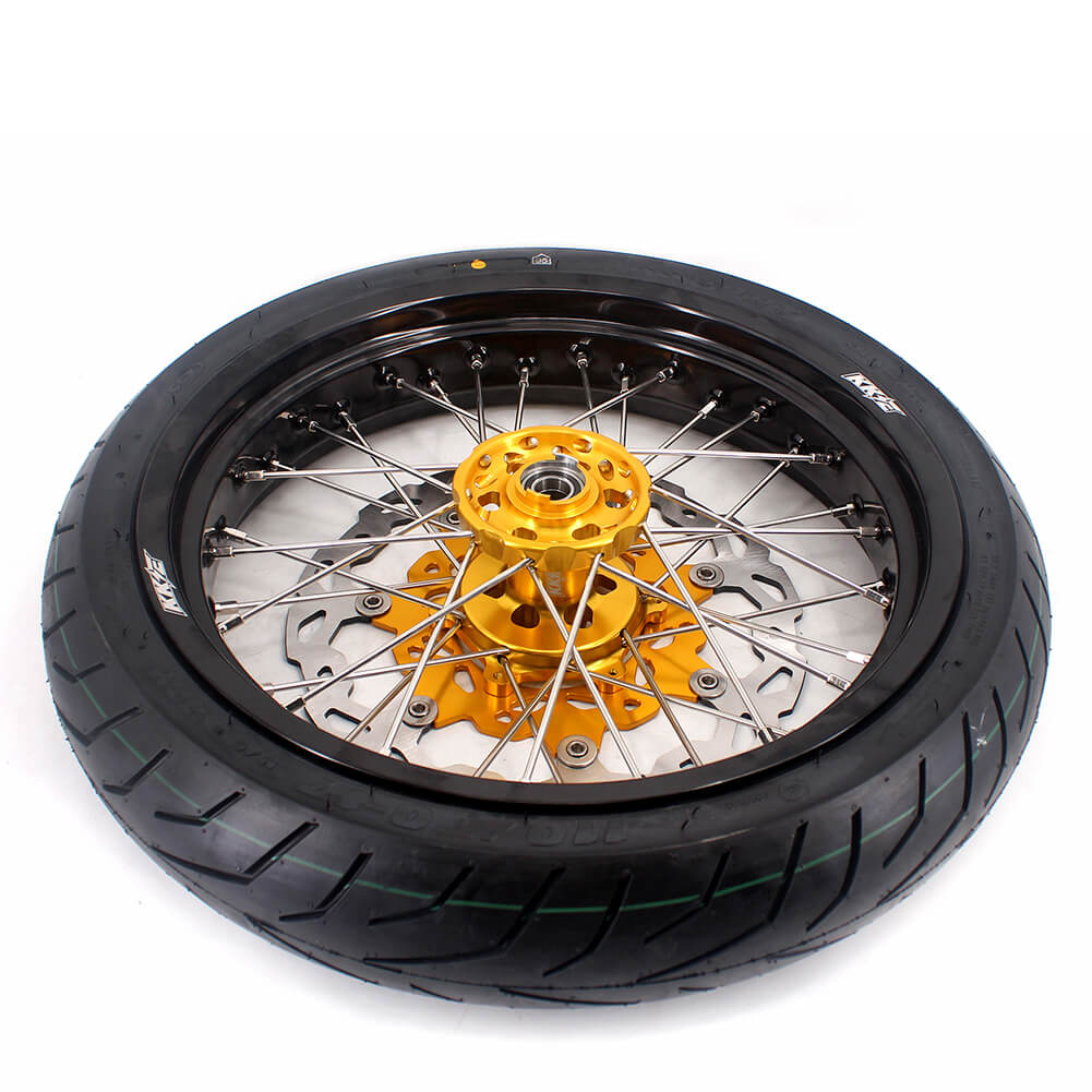 KKE 3.5/4.25*17inch Supermoto Wheels CST Tires For SUZUKI DRZ400 DRZ400E DRZ400S