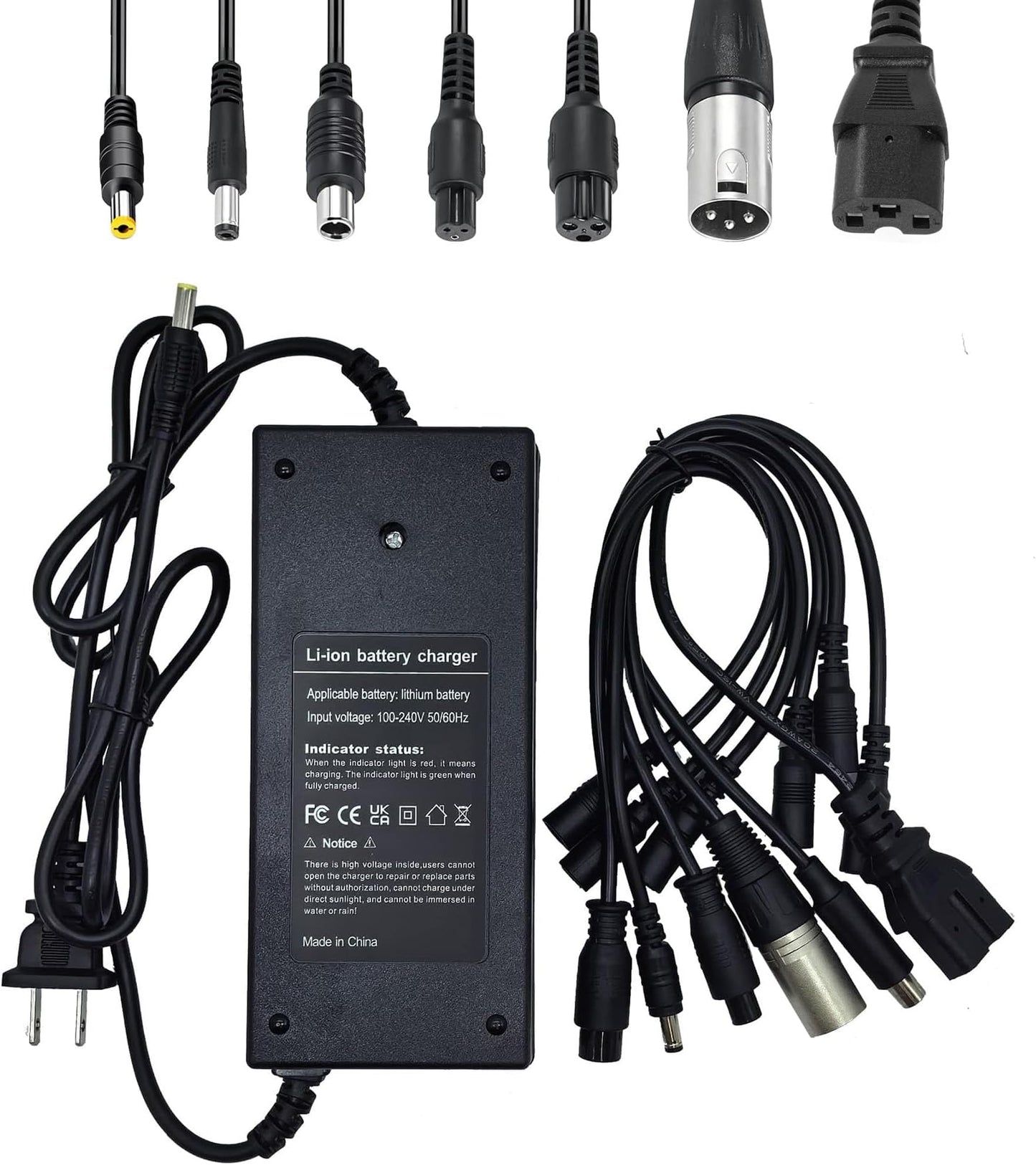 58.8V 3A Charger with 7 Plugs