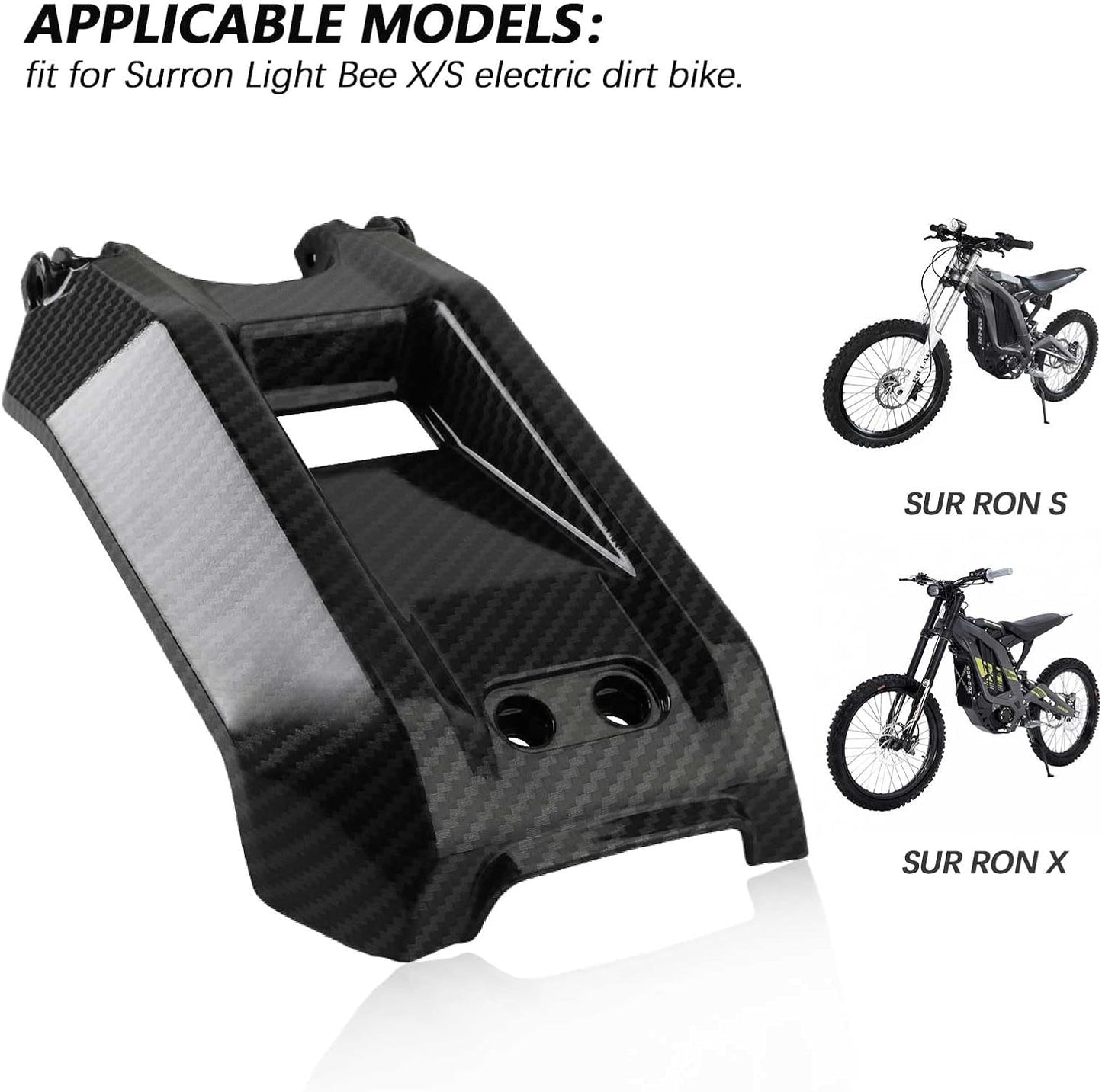 Sur Ron Battery Cover Motorcycle Carbon Fiber Pattern Battery Guards Wrap for Surron Sur Ron Light Bee S/X Segway Electric Dirt Bike