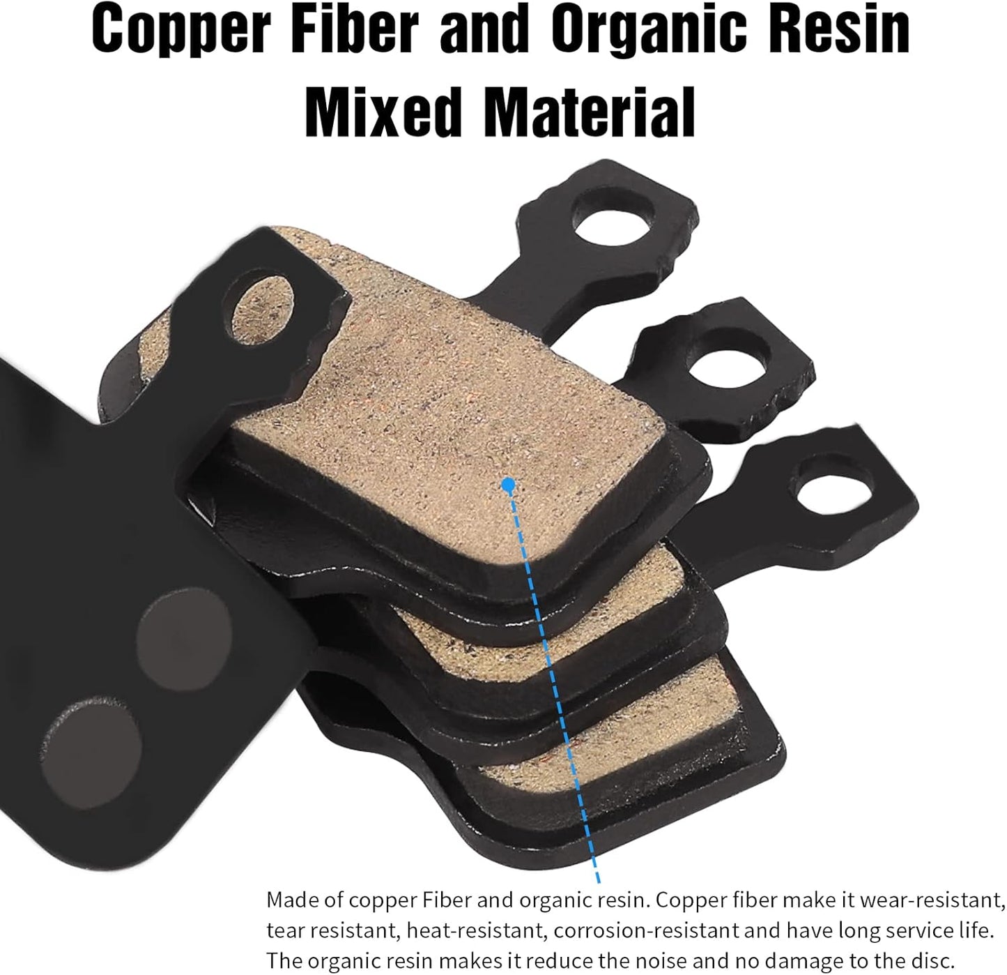 Semi-Metallic Disc Brake Pads - 1 Set