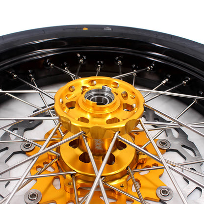 KKE 3.5/4.25*17inch Supermoto Wheels CST Tires For SUZUKI DRZ400 DRZ400E DRZ400S