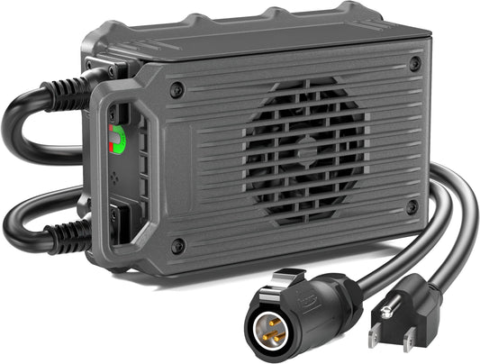 UL Listed 67.2V 10A Fast Charger Compatible with Surron Light Bee X Segway X260 Sur-Ron Electric Dirt Bike 2025, IP65 Waterproof Battery Power Adapter for 60V eBike with Cooling Fan