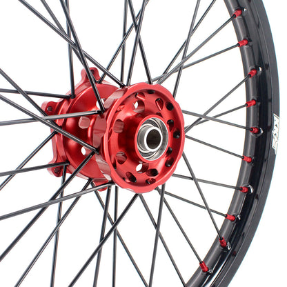 KKE 21 & 19 MX Rims for Suzuki RMZ250 2007-2024 RMZ450 2005-2024 Black Spokes